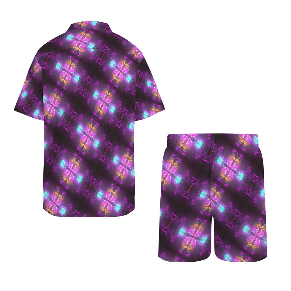 Thumbnail: Abyssal Bloom Hawaiian Shirt & Shorts Set