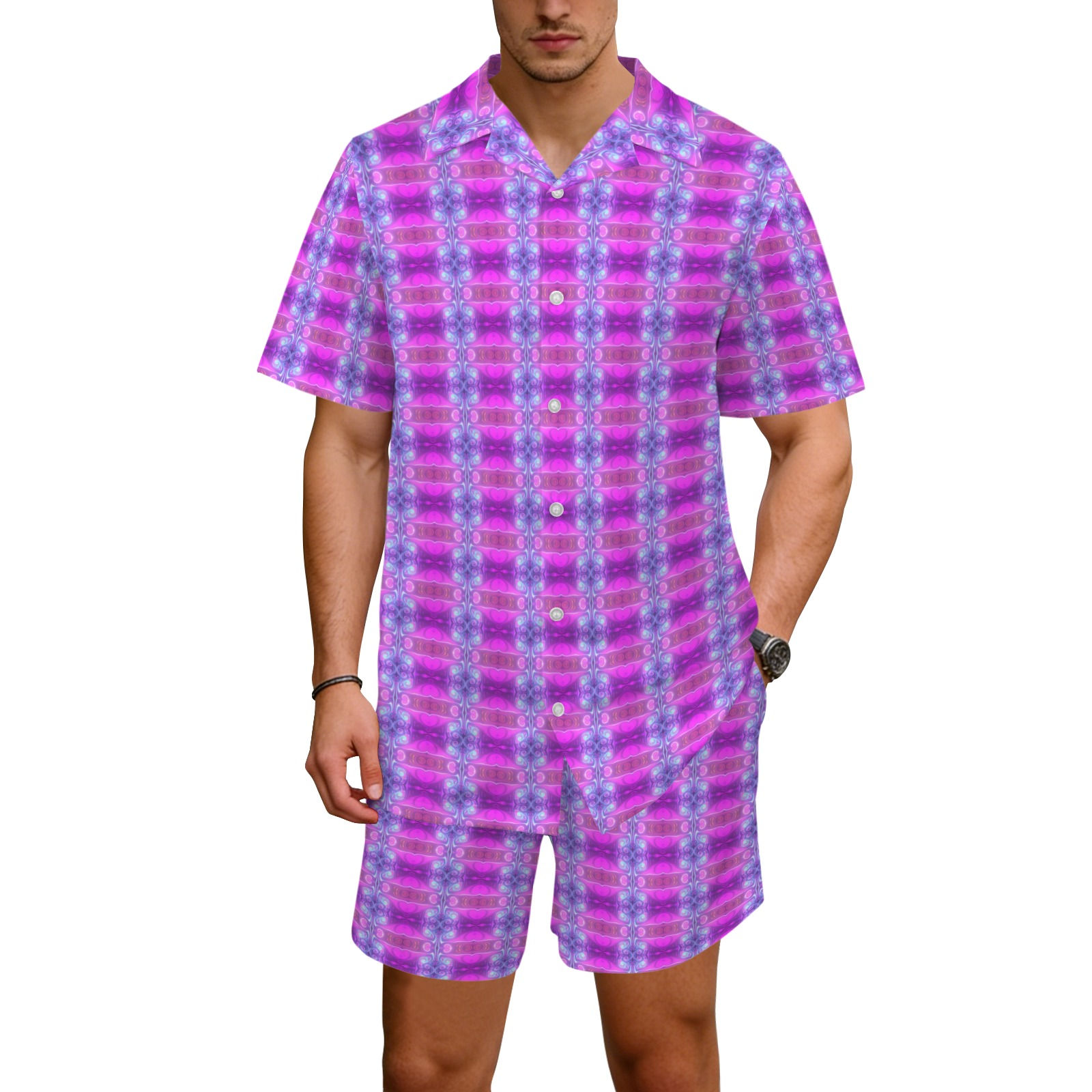 Abyssal Bloom Hawaiian Shirt & Shorts Set