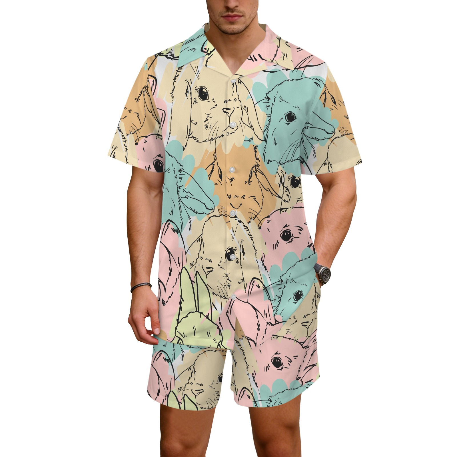 The Baseline Mixed Drop Hawaiian Shirt & Shorts Set