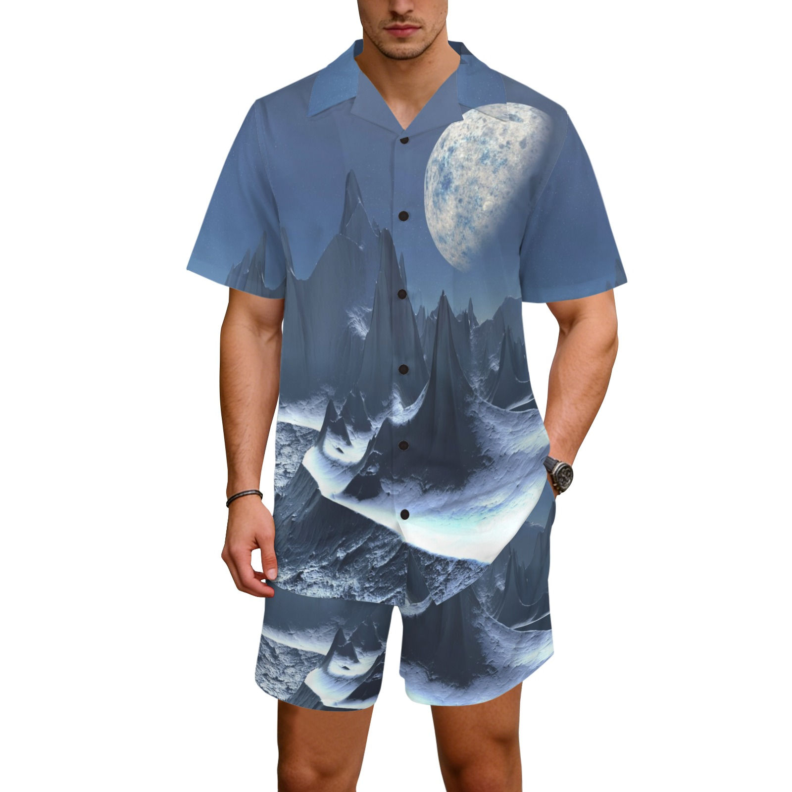 The Baseline Mixed Drop Hawaiian Shirt & Shorts Set