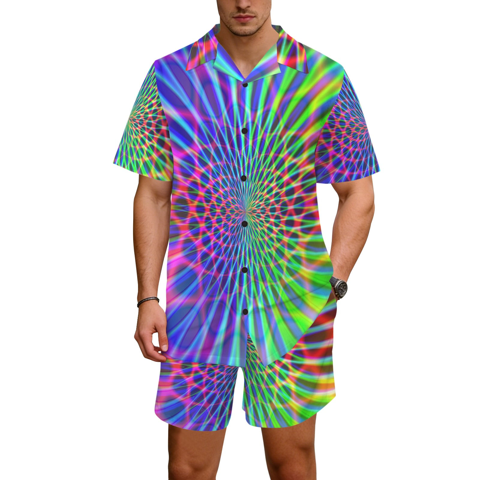 The Baseline Mixed Drop Hawaiian Shirt & Shorts Set