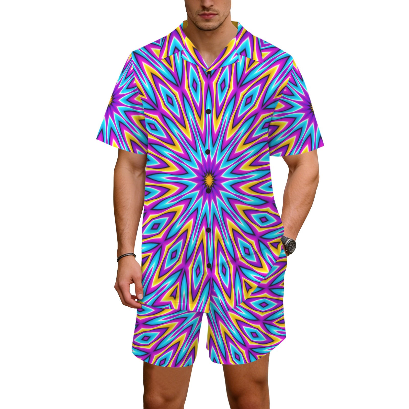 The Baseline Mixed Drop Hawaiian Shirt & Shorts Set