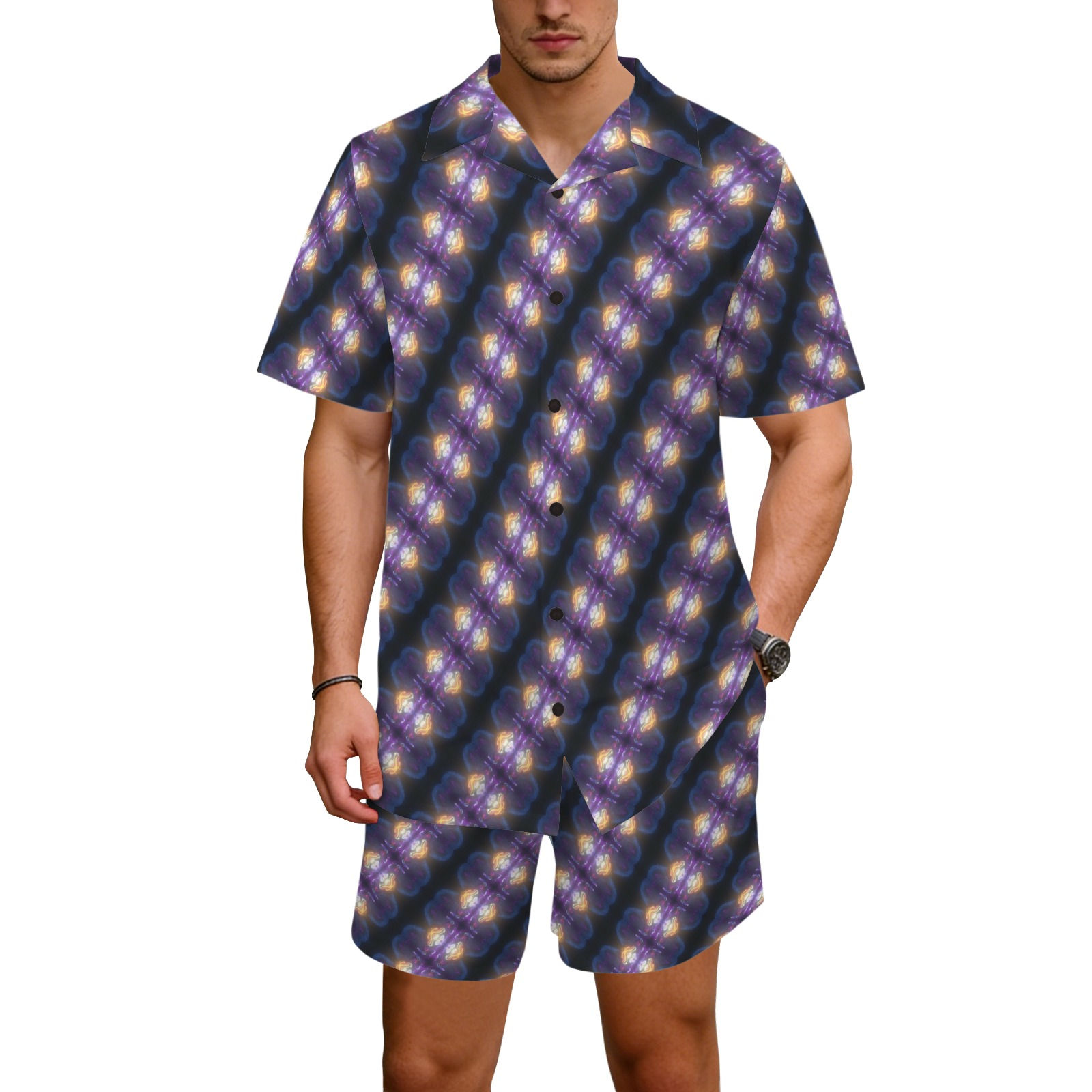 Abyssal Bloom Hawaiian Shirt & Shorts Set