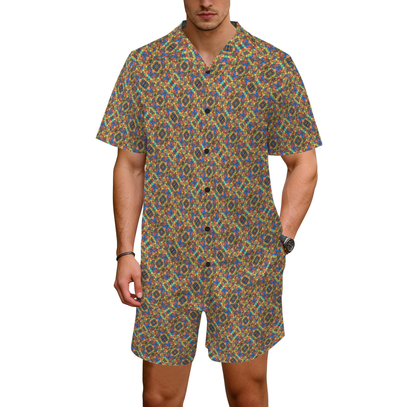 Candy Coated Collection Hawaiian Shirt & Shorts Set