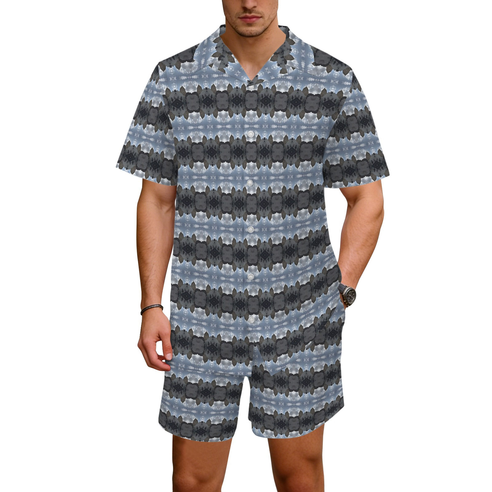 The Matrix Kaleidoscope Hawaiian Shirt & Shorts Set