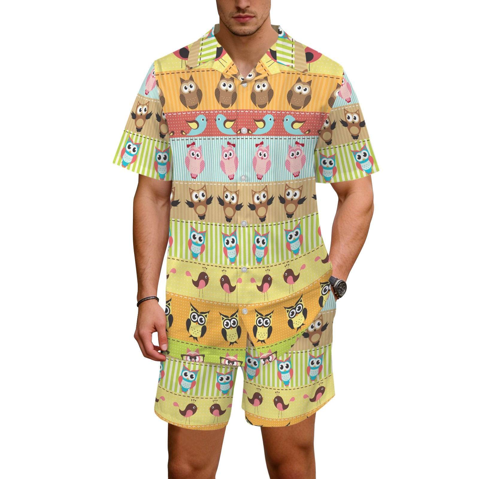 The Baseline Mixed Drop Hawaiian Shirt & Shorts Set