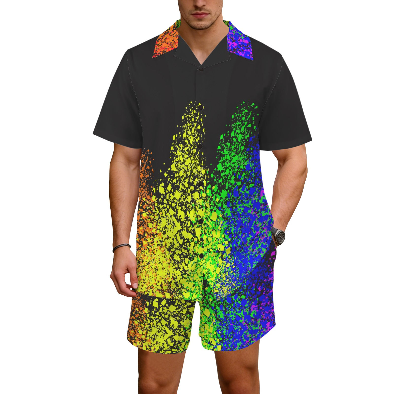 The Baseline Mixed Drop Hawaiian Shirt & Shorts Set
