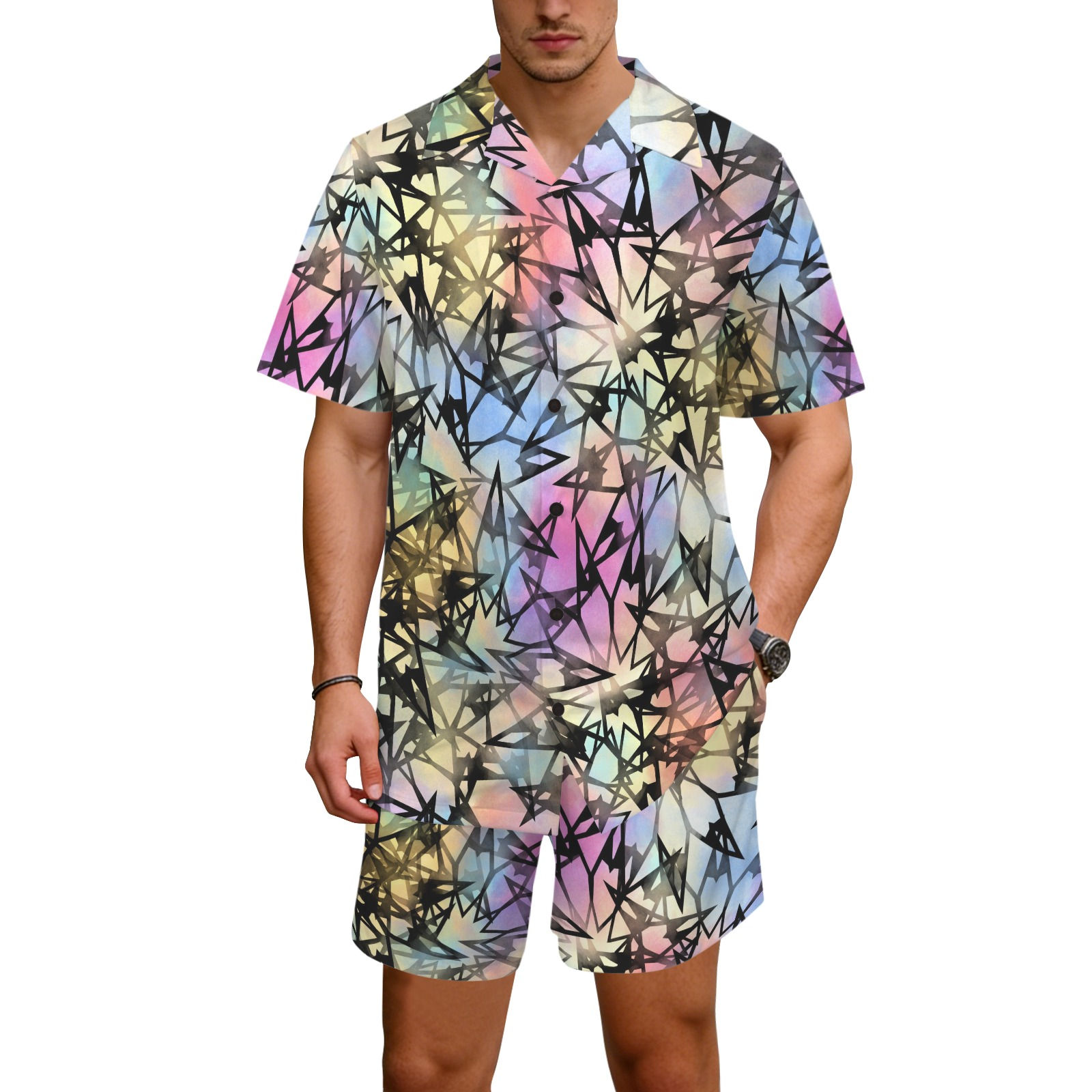 The Baseline Mixed Drop Hawaiian Shirt & Shorts Set