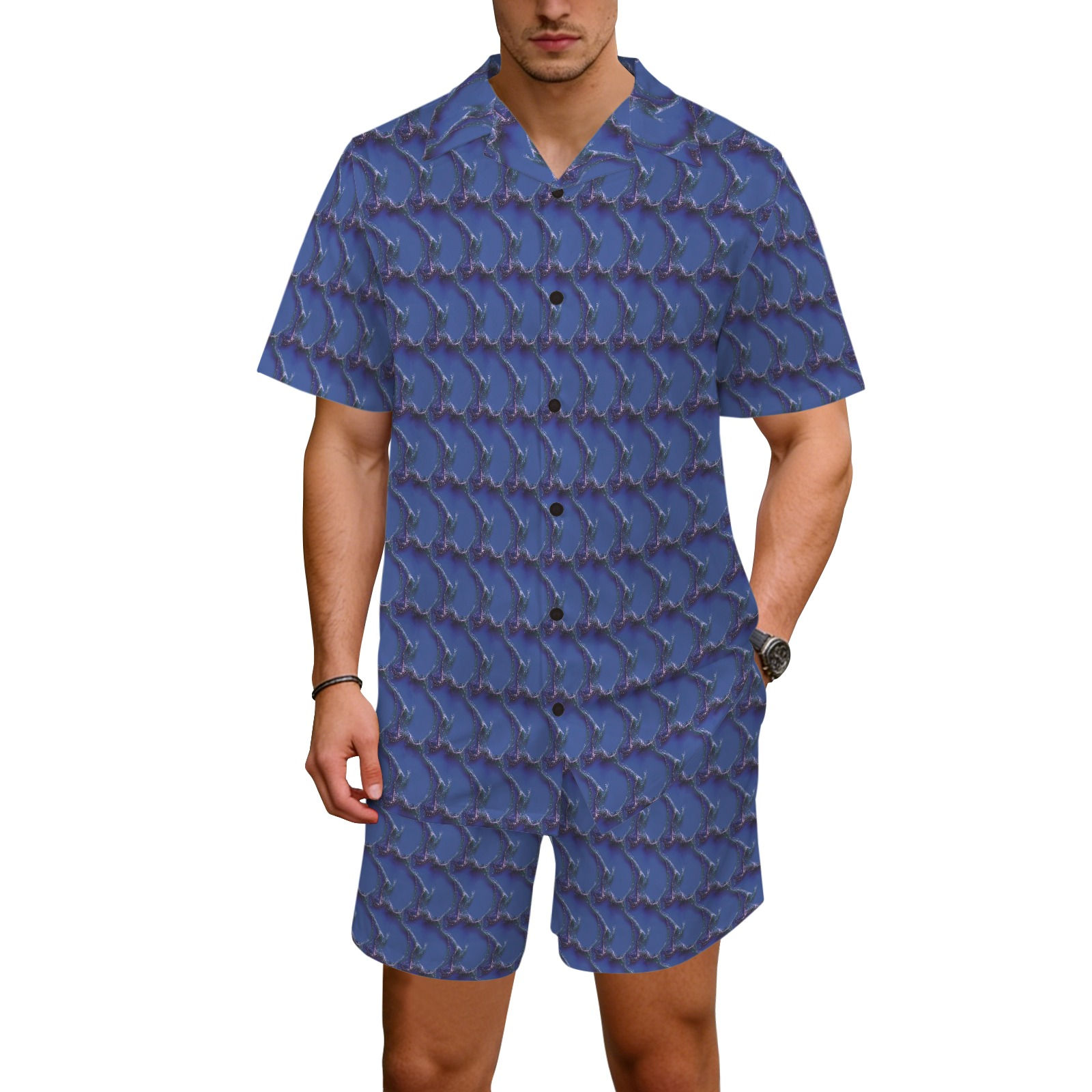 Abyssal Bloom Hawaiian Shirt & Shorts Set