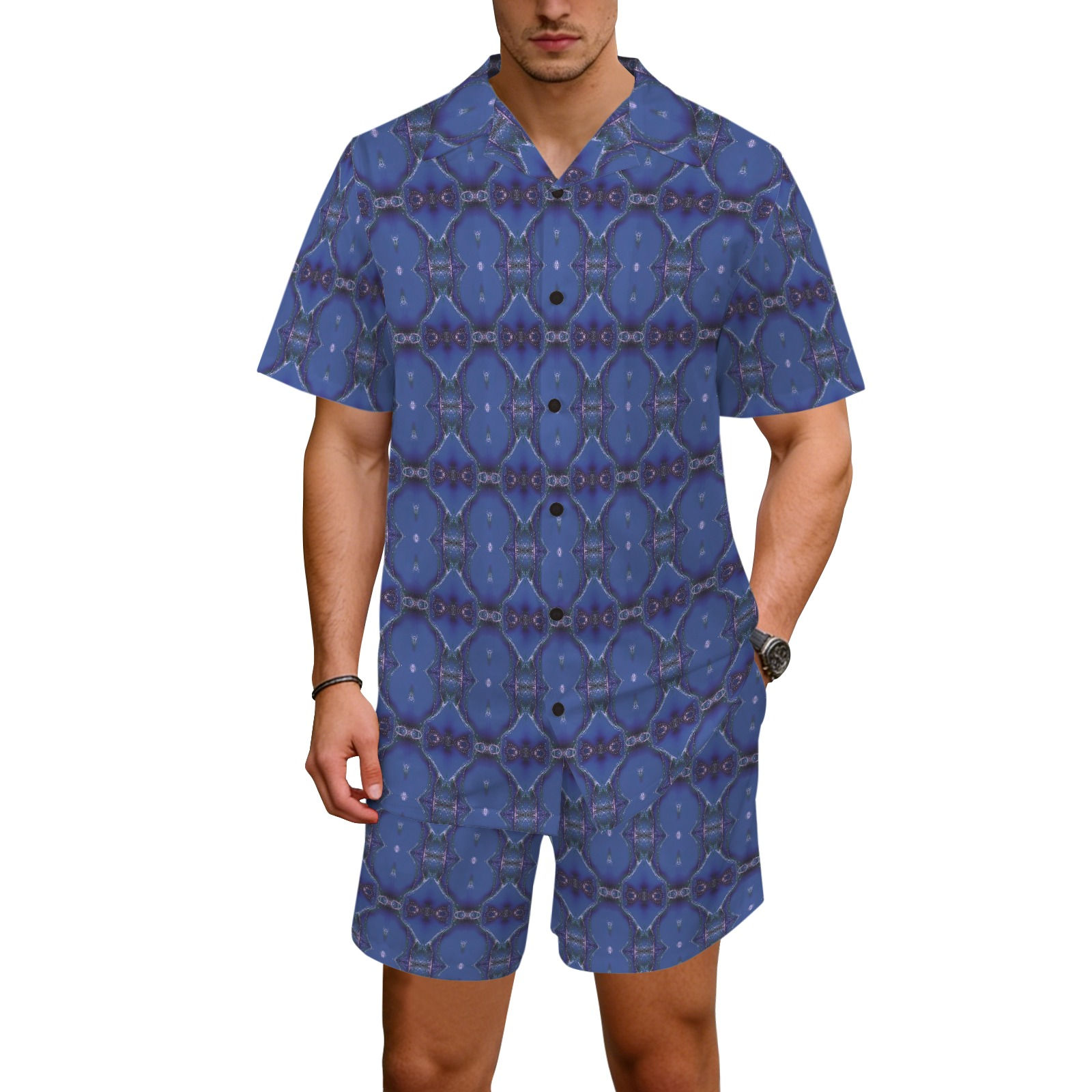 Abyssal Bloom Hawaiian Shirt & Shorts Set