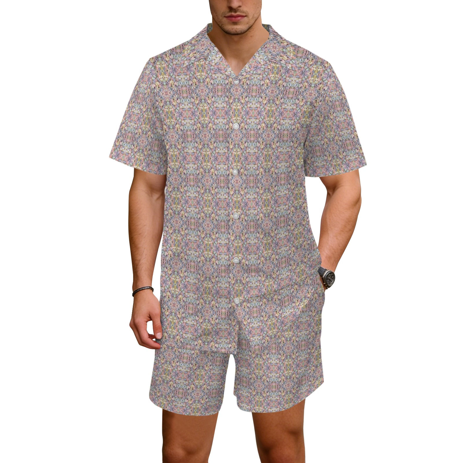 Candy Coated Collection Hawaiian Shirt & Shorts Set