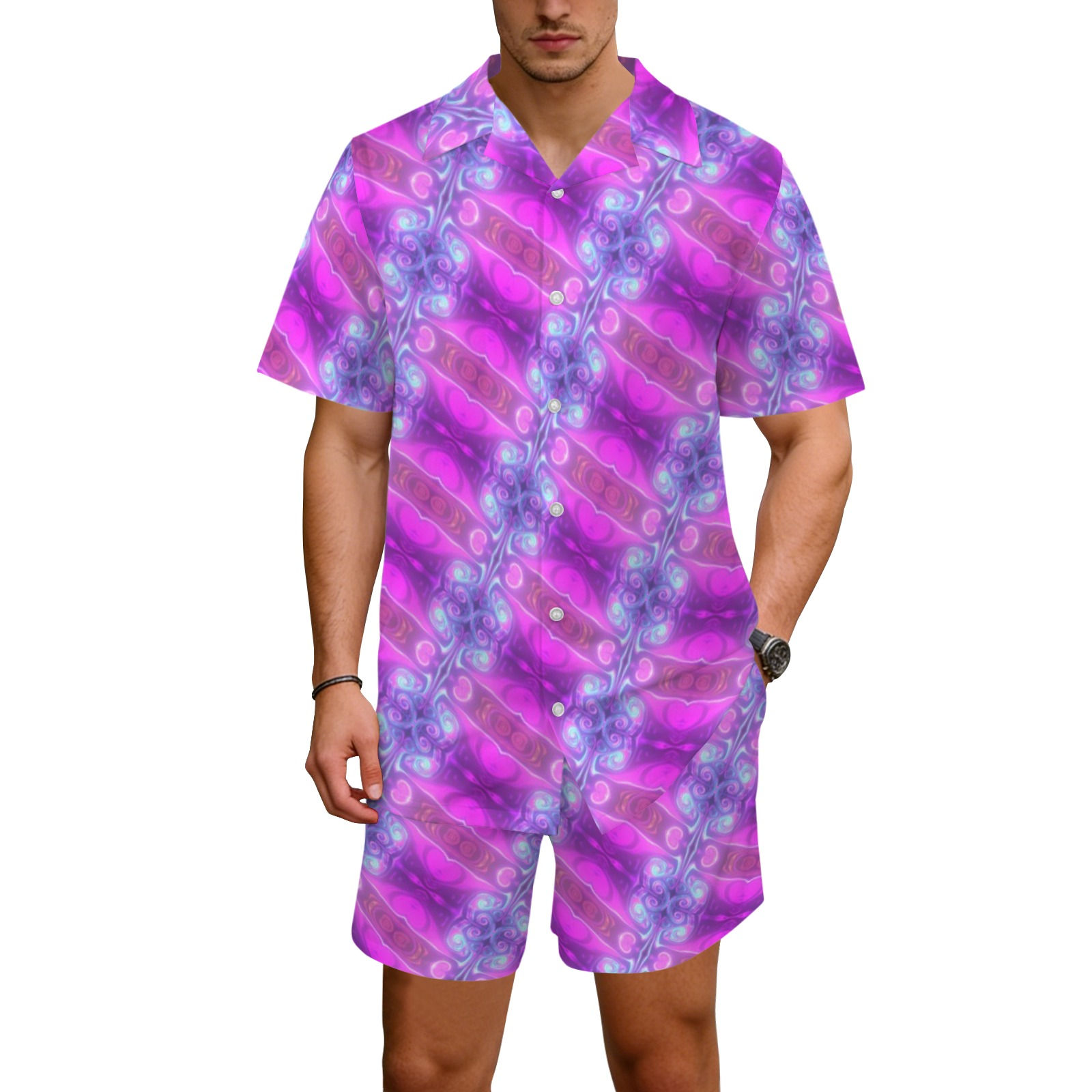 Abyssal Bloom Hawaiian Shirt & Shorts Set