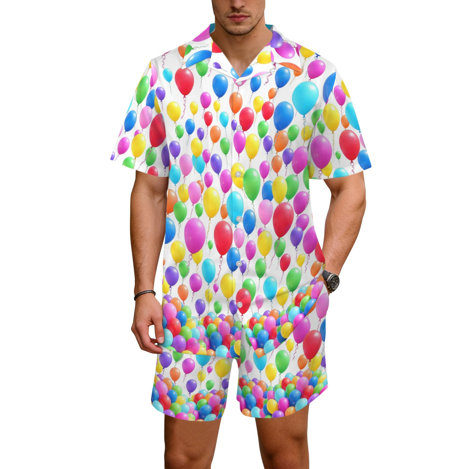 The Baseline Mixed Drop Hawaiian Shirt & Shorts Set