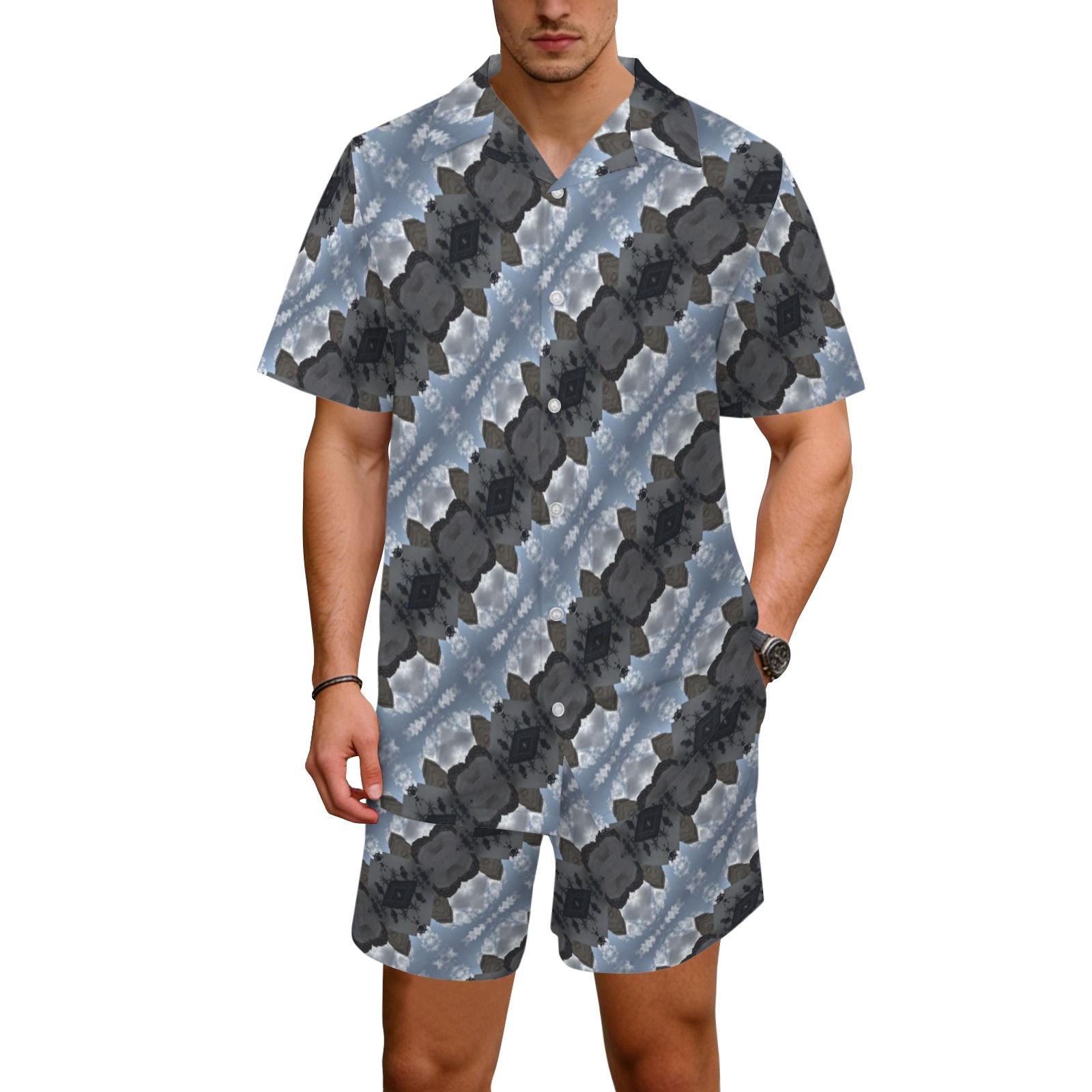 The Matrix Kaleidoscope Hawaiian Shirt & Shorts Set