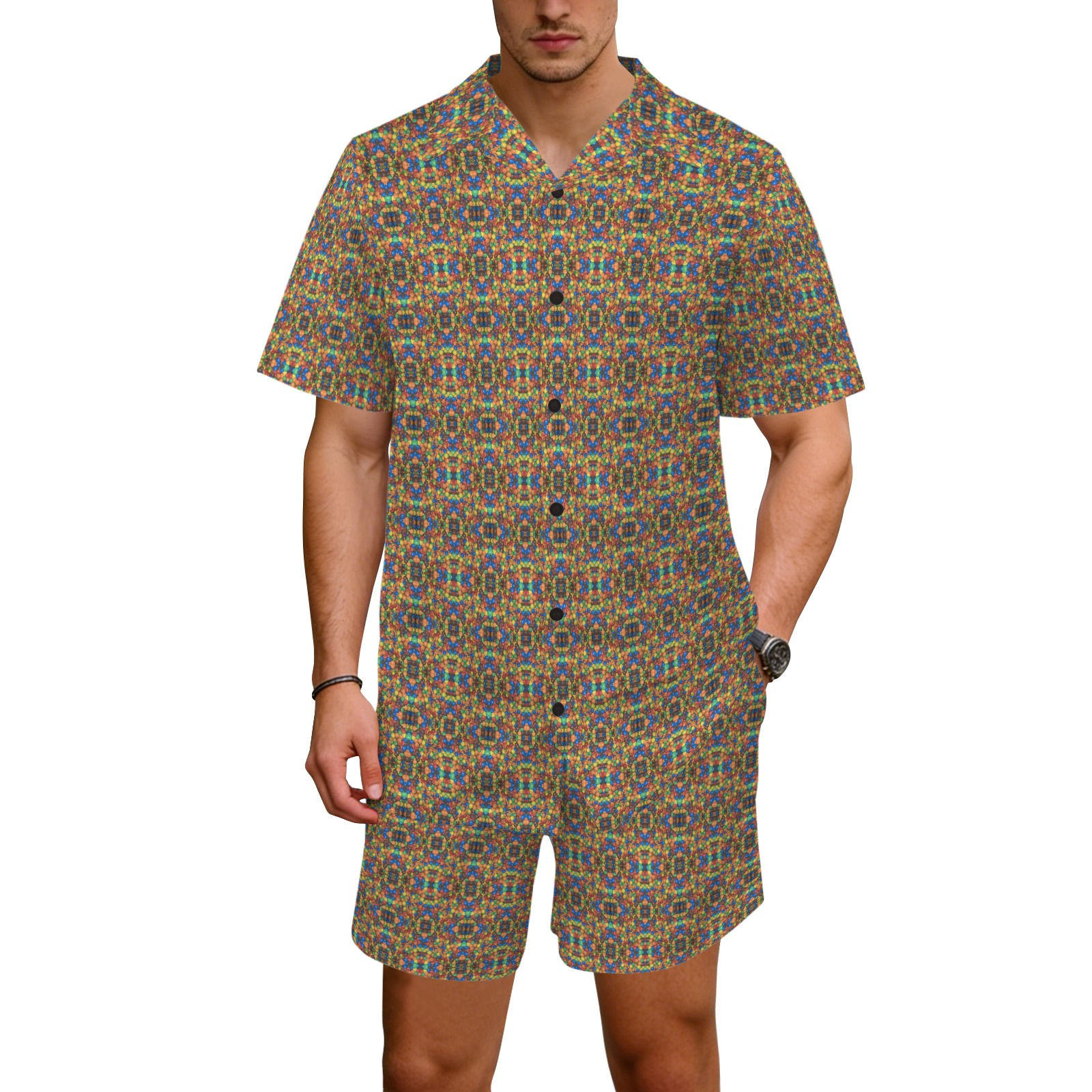 Candy Coated Collection Hawaiian Shirt & Shorts Set
