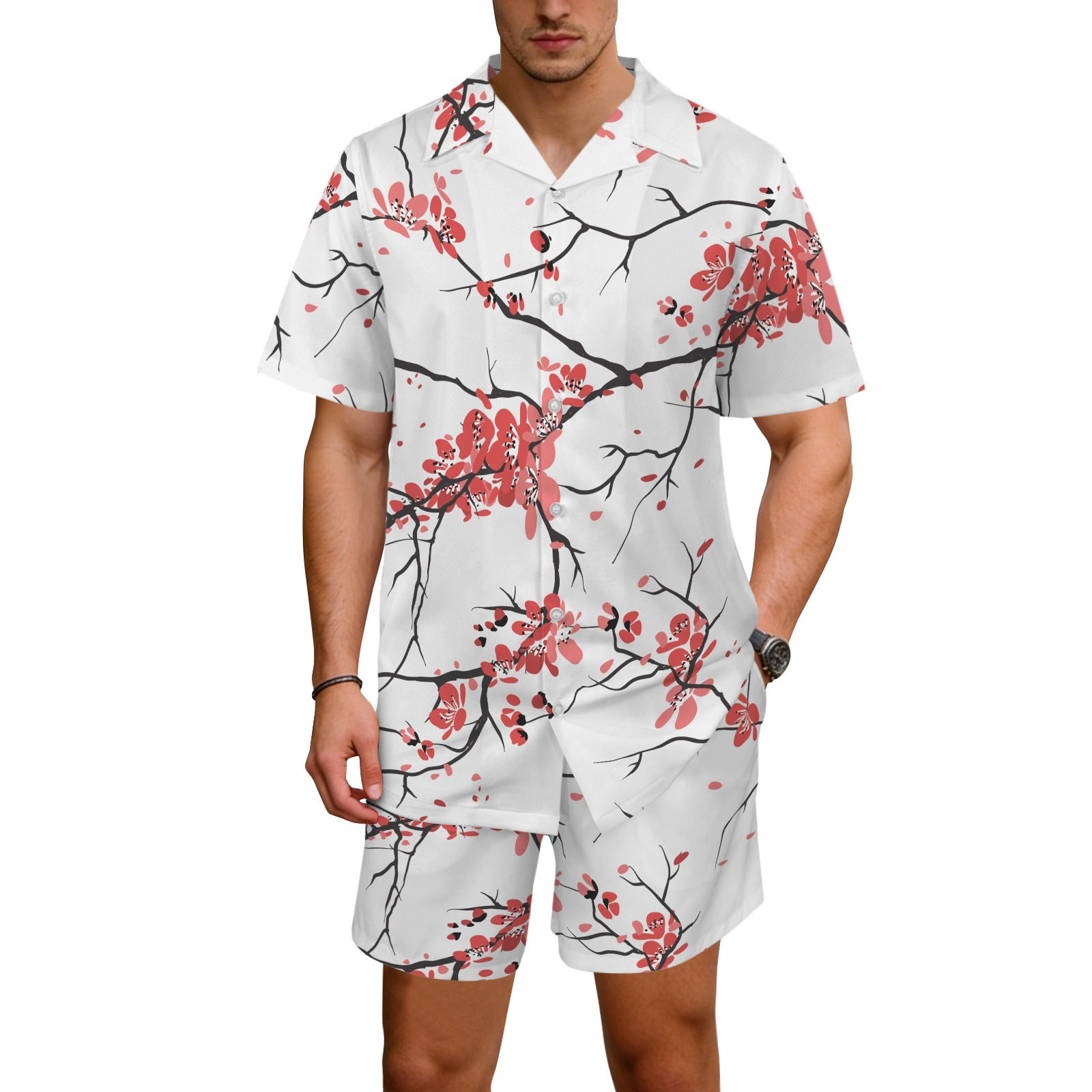 The Baseline Mixed Drop Hawaiian Shirt & Shorts Set