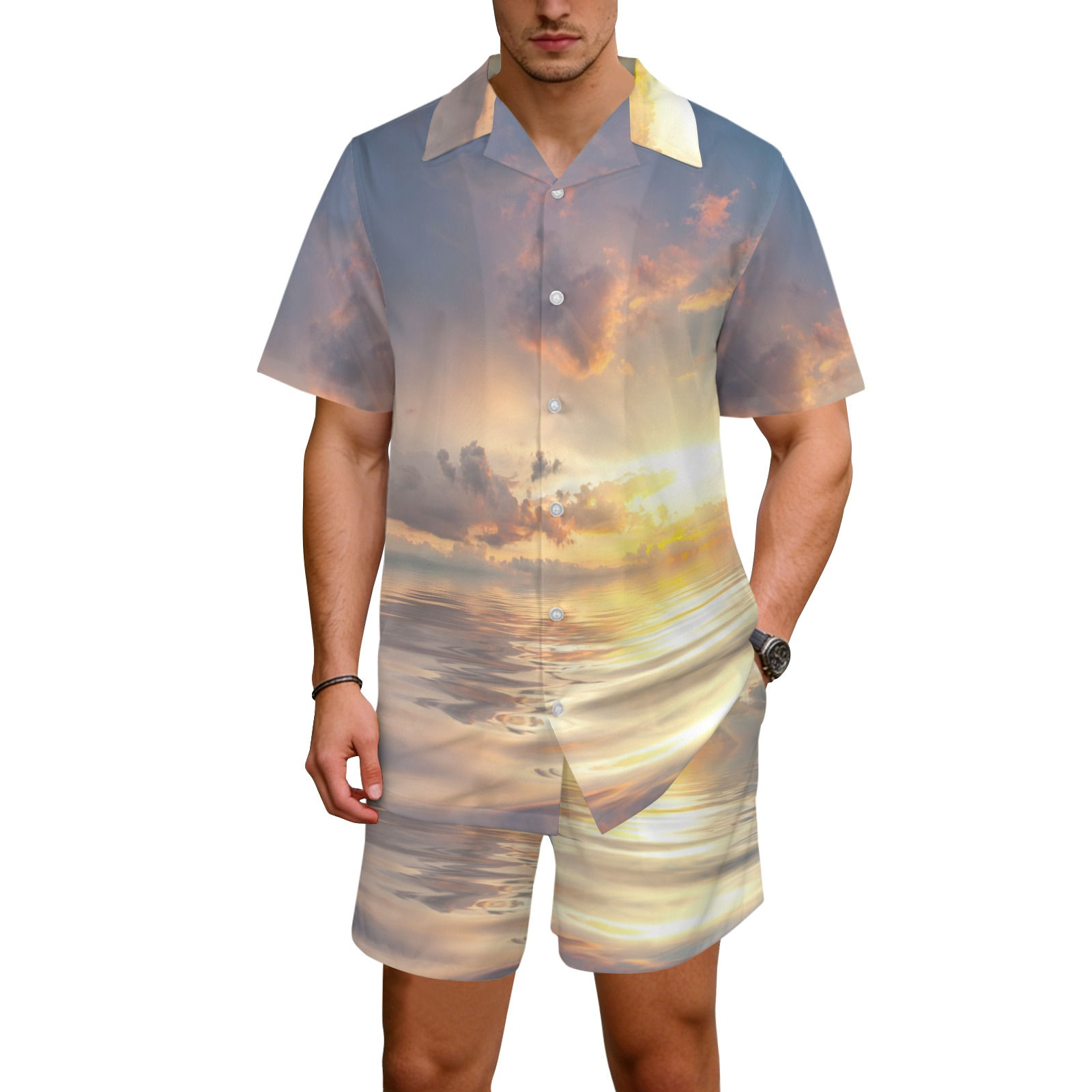 The Baseline Mixed Drop Hawaiian Shirt & Shorts Set
