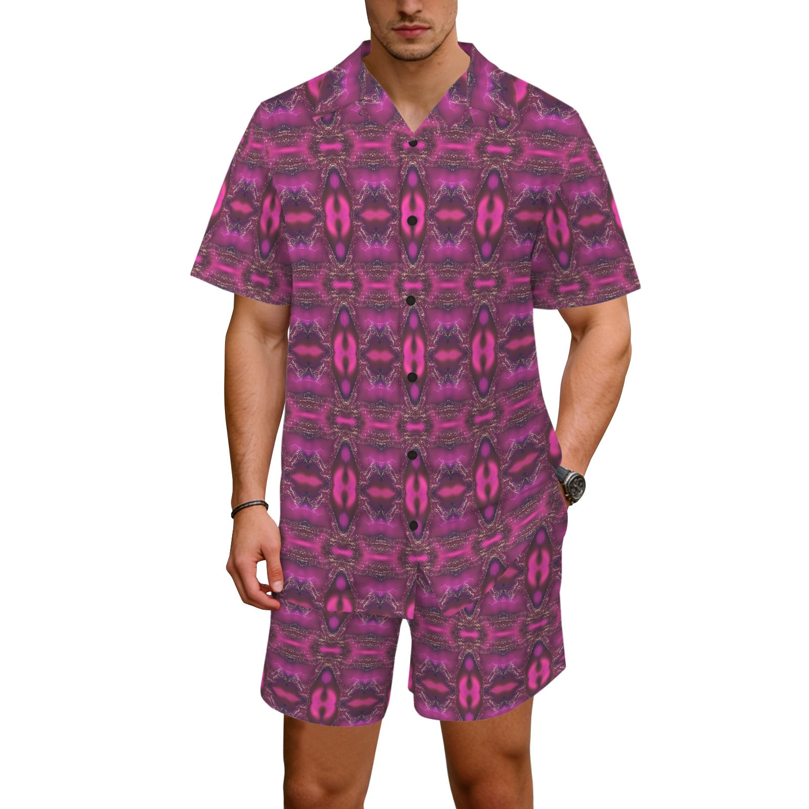 Abyssal Bloom Hawaiian Shirt & Shorts Set