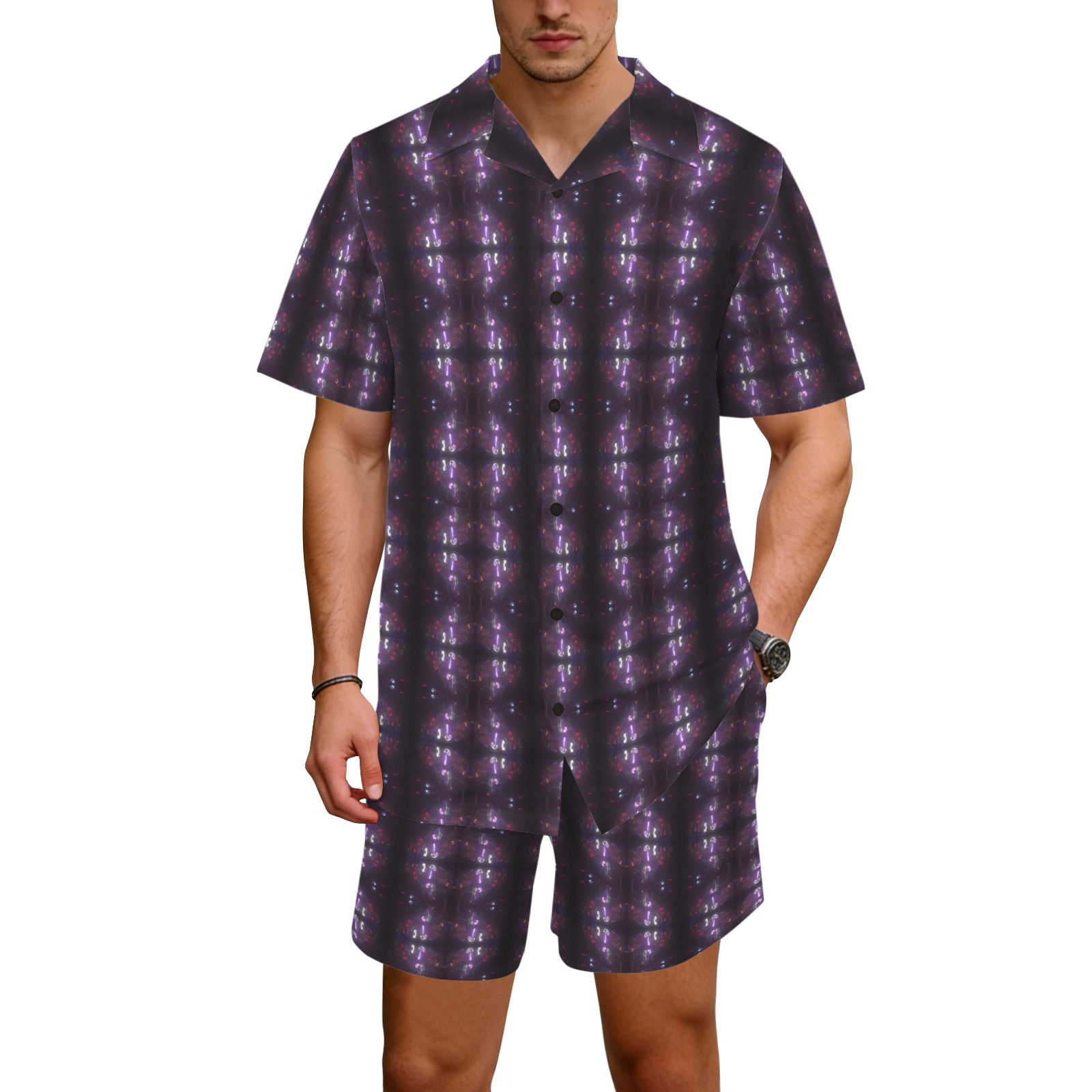 Abyssal Bloom Hawaiian Shirt & Shorts Set
