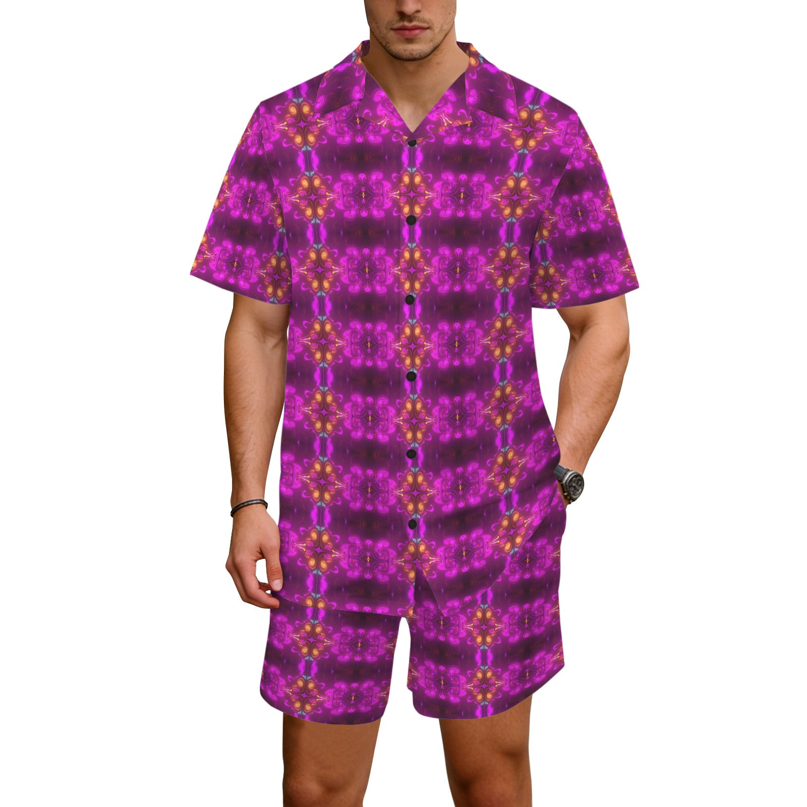 Abyssal Bloom Hawaiian Shirt & Shorts Set