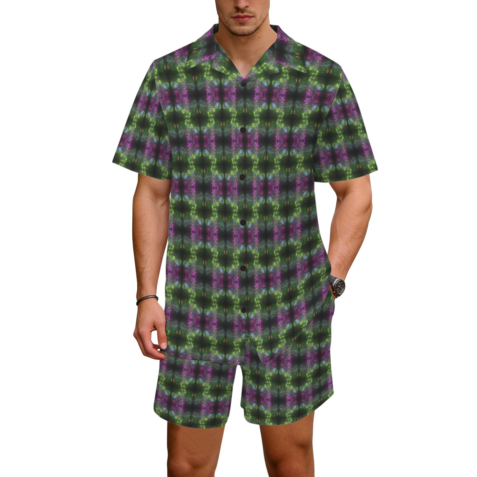 Abyssal Bloom Hawaiian Shirt & Shorts Set