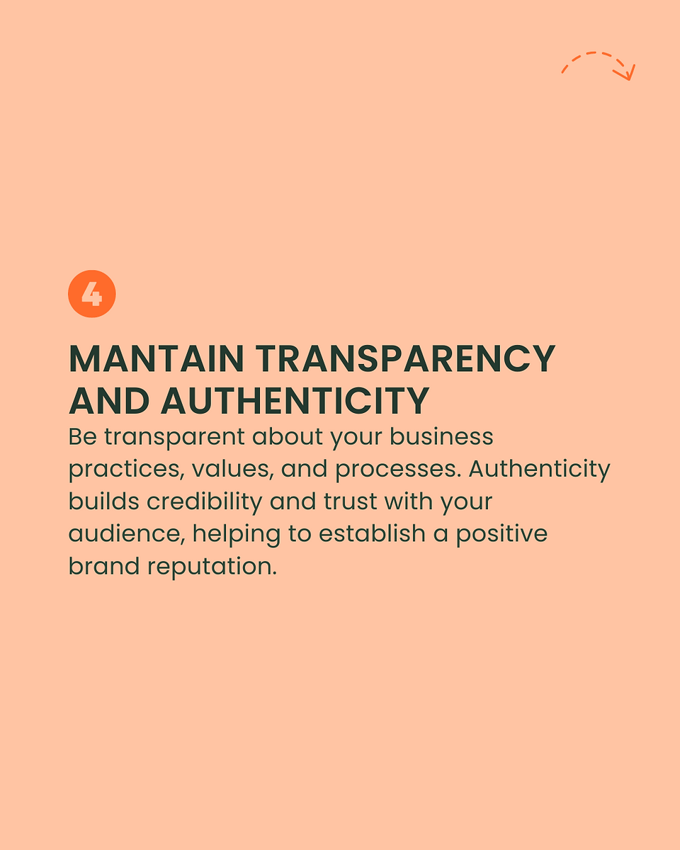 maintain transparency and authenticity