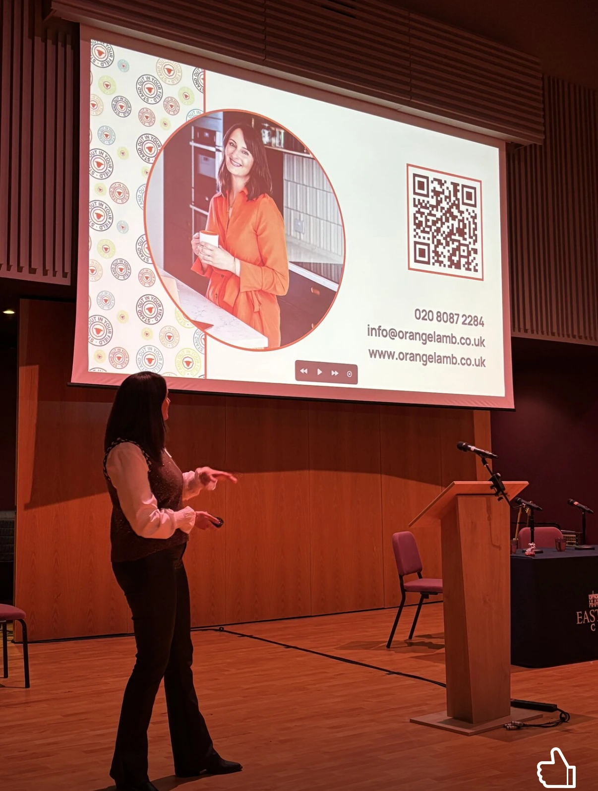 Hayley Appleby Burtt talking at the Brighter Futures Forum 2025