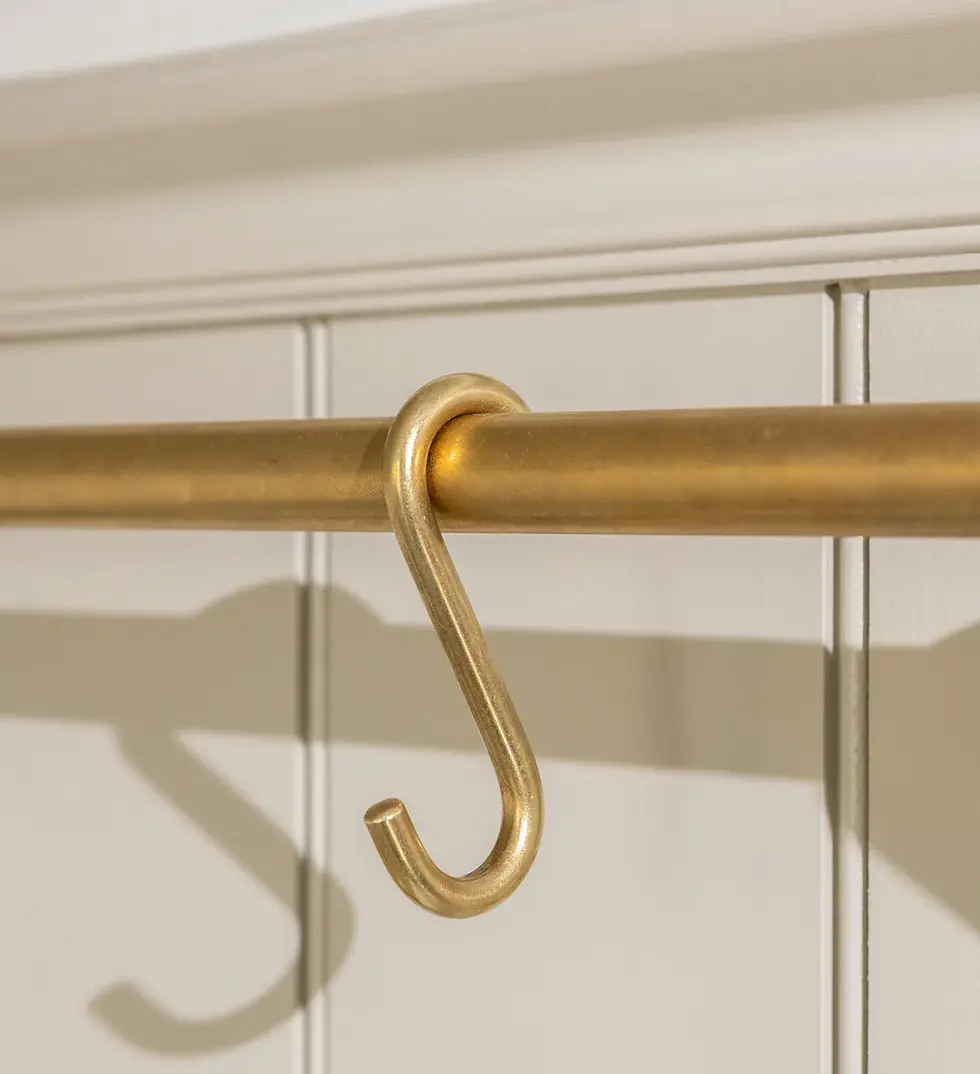 Thumbnail: Cotswold Brass Pot Rail & S Hooks