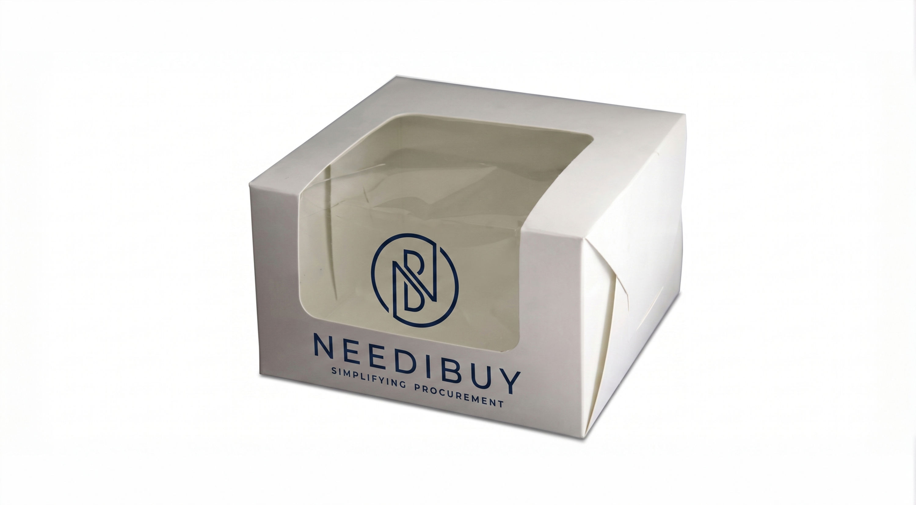 White Cake Box with L-Shape Window