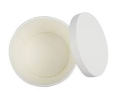 Thumbnail: white Paper food container with paper lid