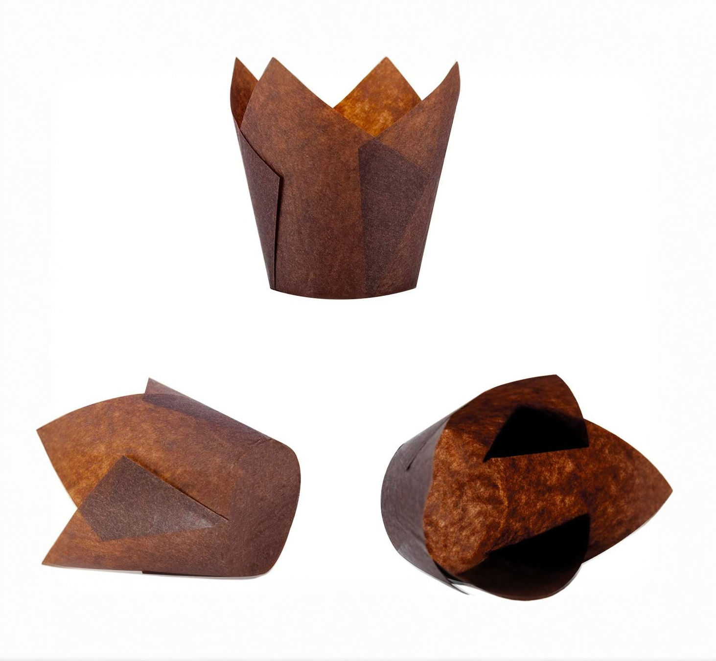 Premium Tulip Muffin Cups – Classic Brown