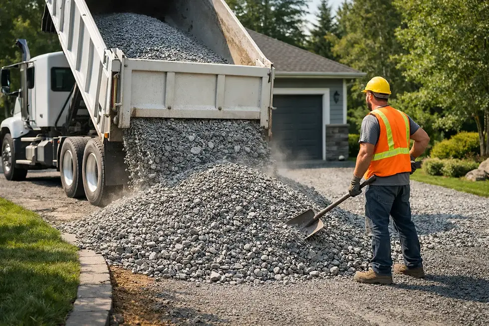 A Gravel Delivery Project Example for Driveways