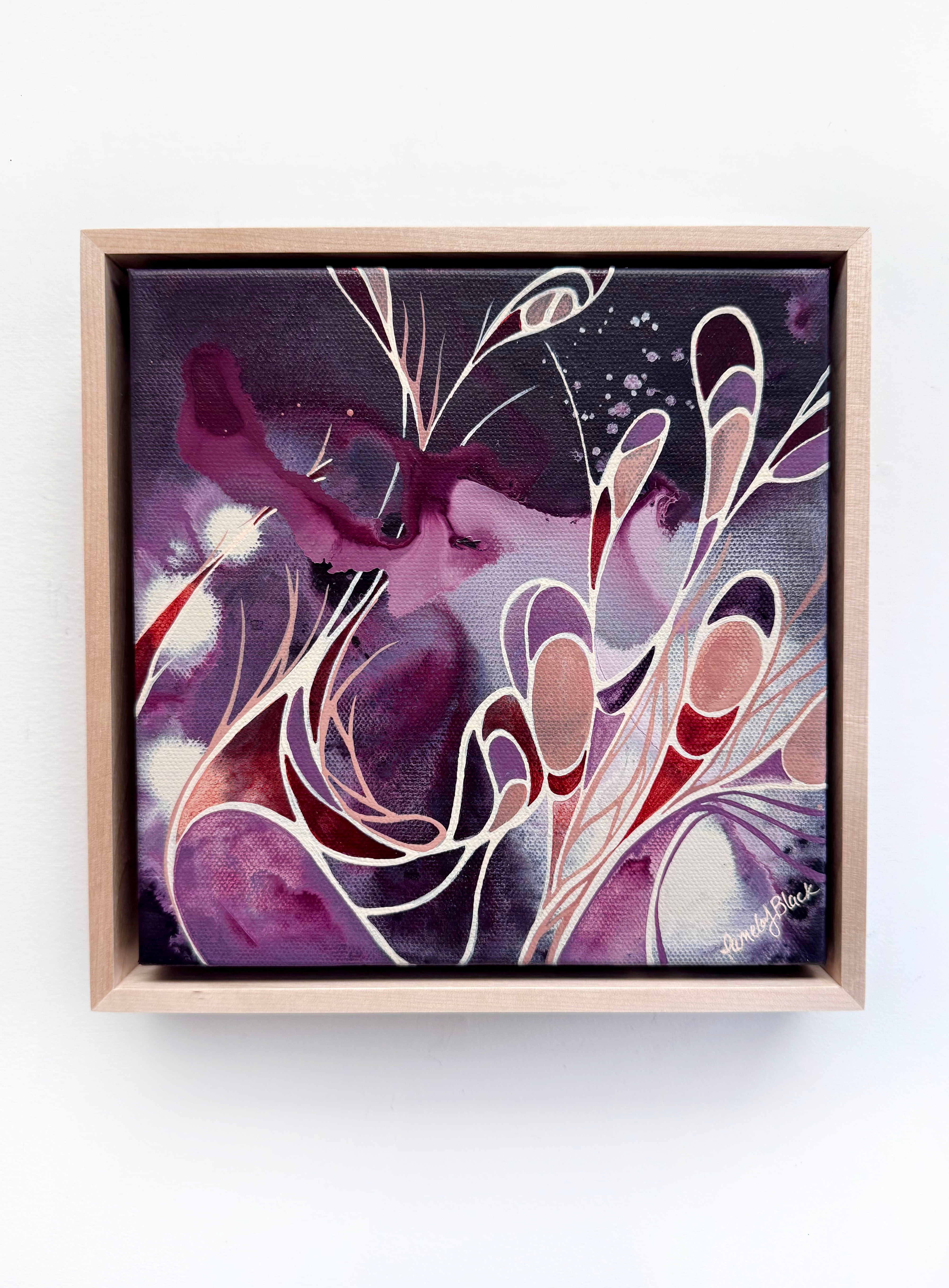 Summer Song / 8"x8" in floating wood frame