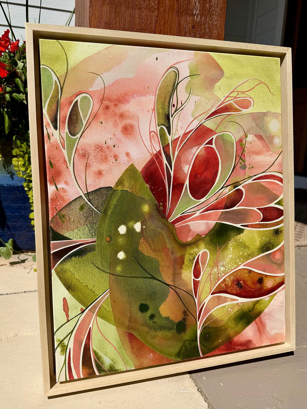 Thumbnail: Wild Bloom / 16"x20" in floating wood frame