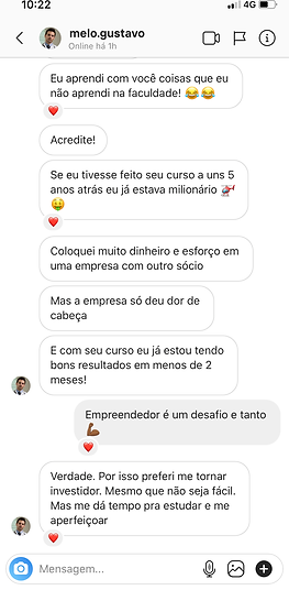 Depoimento 4 Aluno Consultoria FInanceira