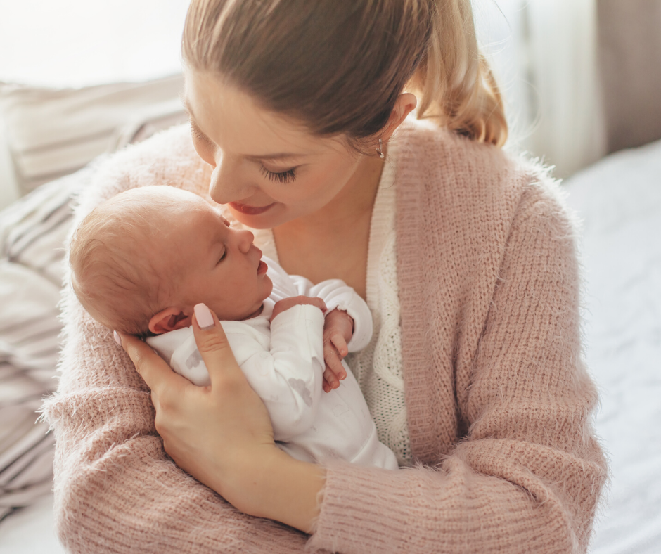 Mum and newborn baby