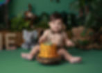 Jungle themed cake smash photo shoot