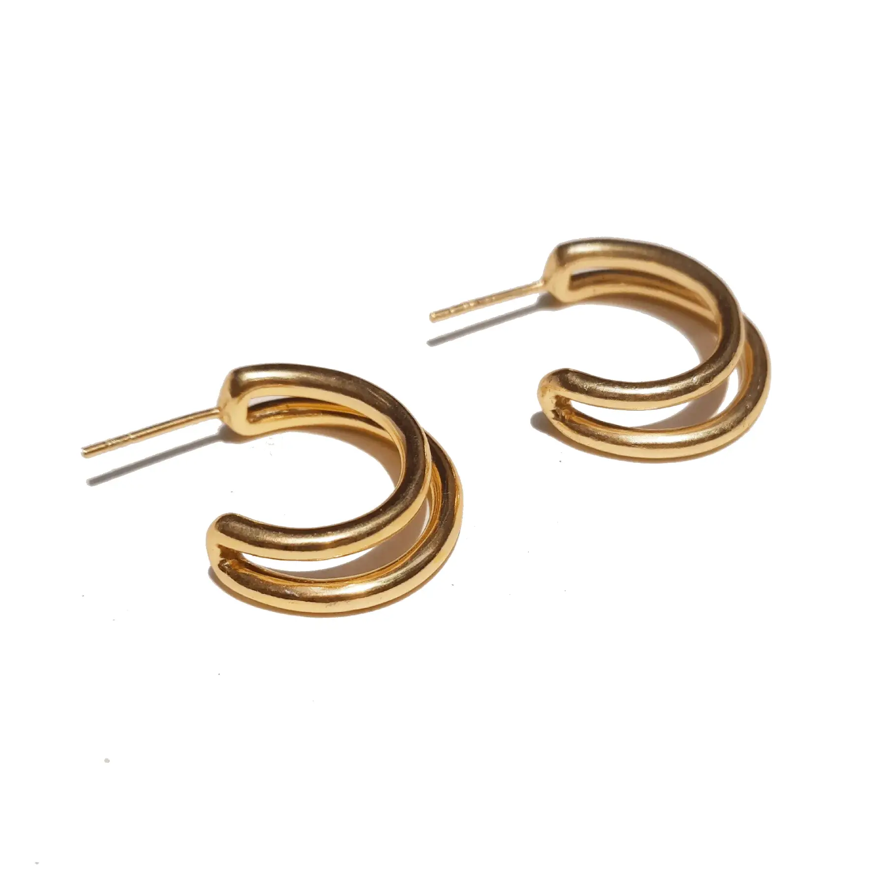 Deux Double Ring Hoops