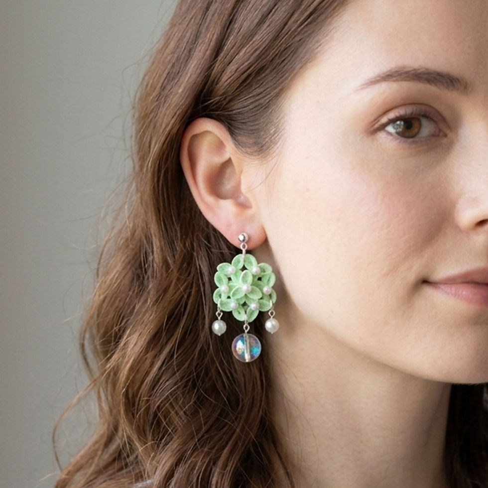 Thumbnail: Pearly Hydrangeas Earrings