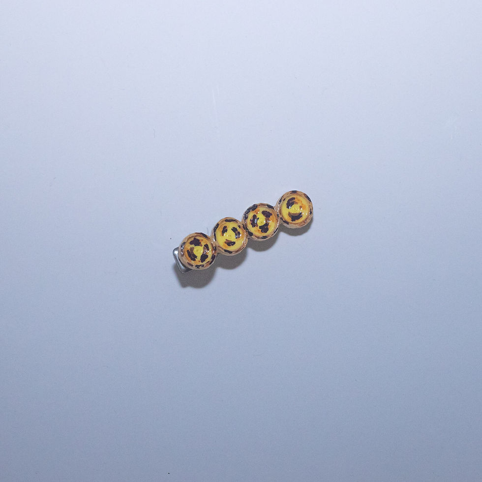 Portuguese Egg Tart Hair Clip