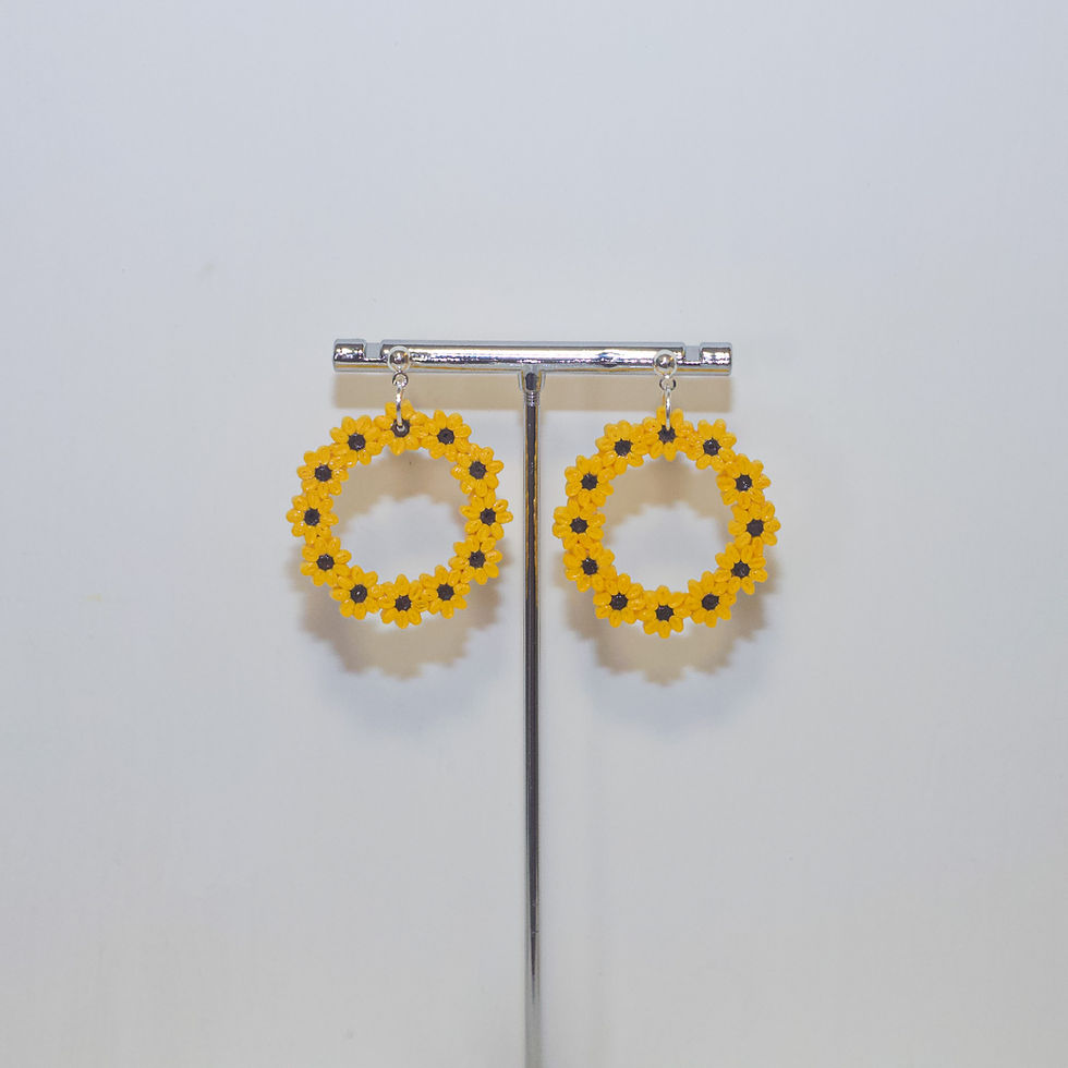 Thumbnail: Mini Floral Blossom Wreath Earrings