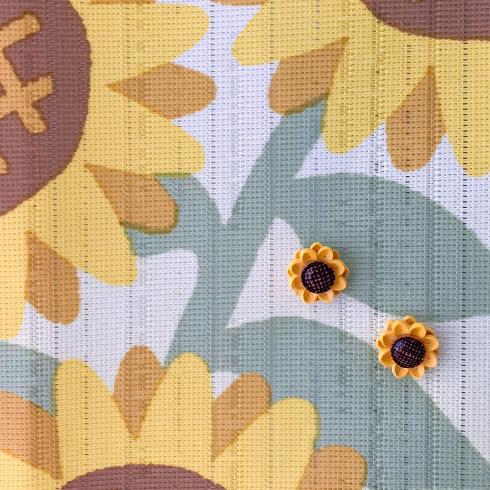 Summery Sunflower Stud Earrings