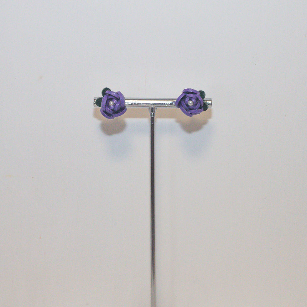 Thumbnail: Pearly Rose Stud Earrings