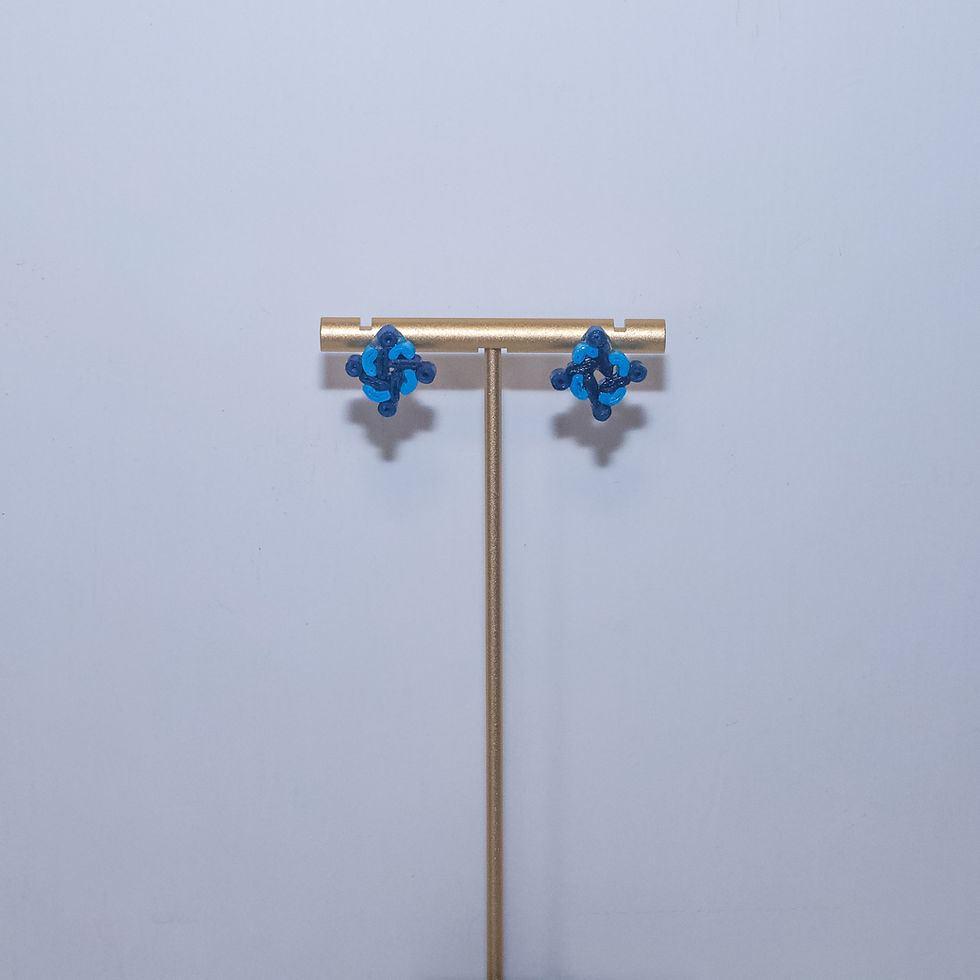 Thumbnail: Chinese Button Knot Stud Earrings