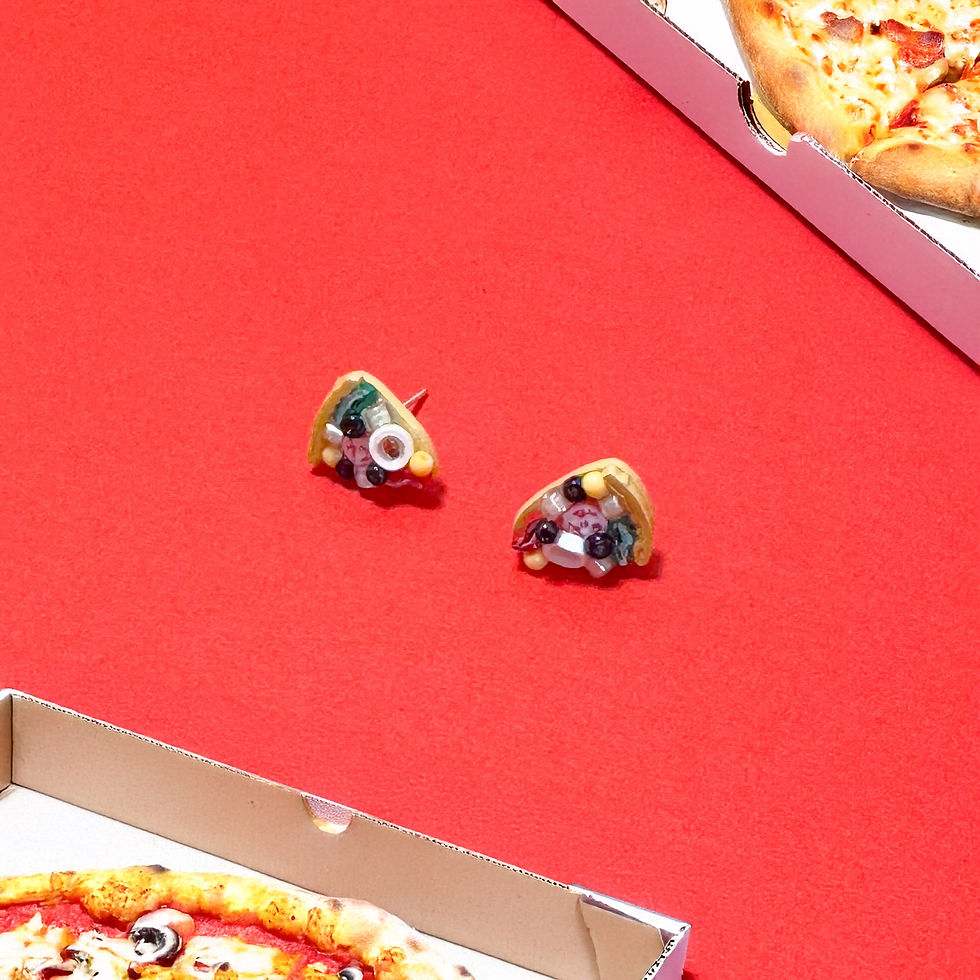 A Slice of Pizza Stud Earrings
