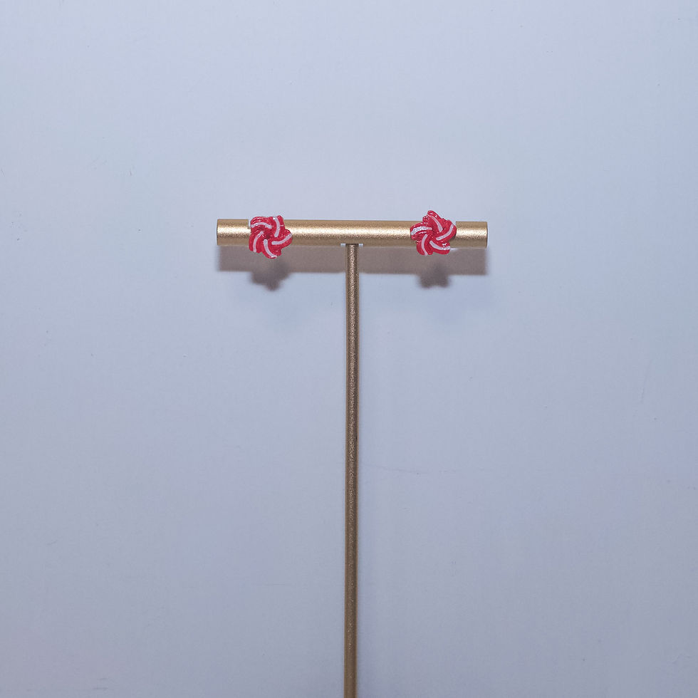 Cherry Blossom Mizuhiki Knot Stud Earrings