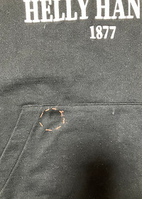 パーカー穴あき