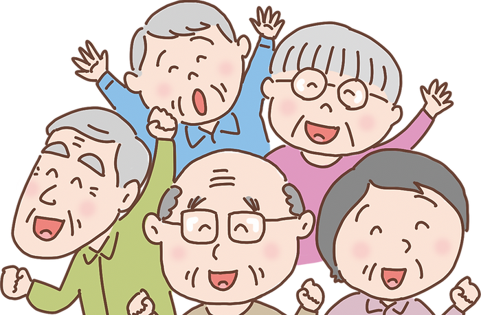 おじいちゃん、おばあちゃんのイラスト