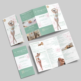 Création graphique de dépliants pour un institut