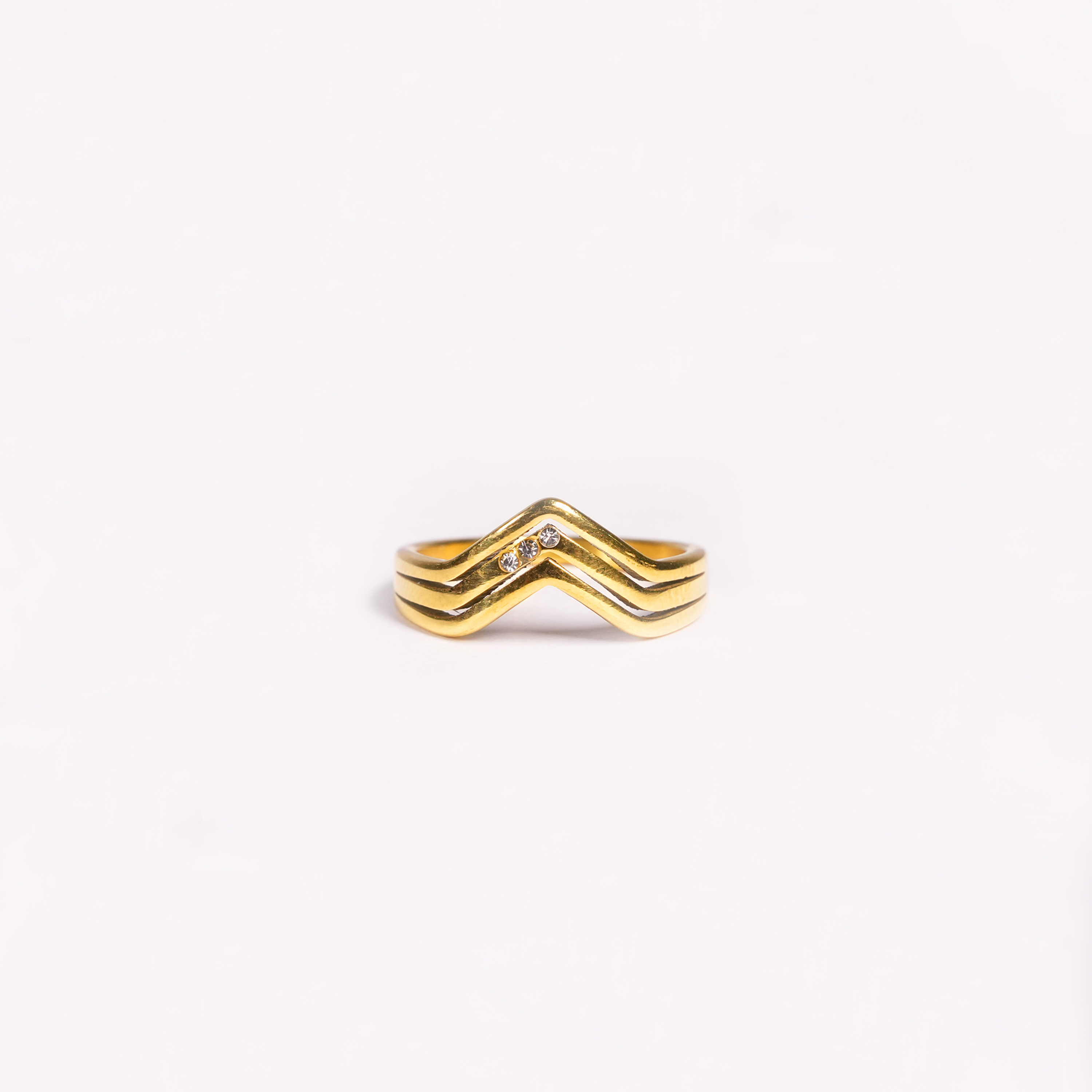 Triple Wave Gold Ring